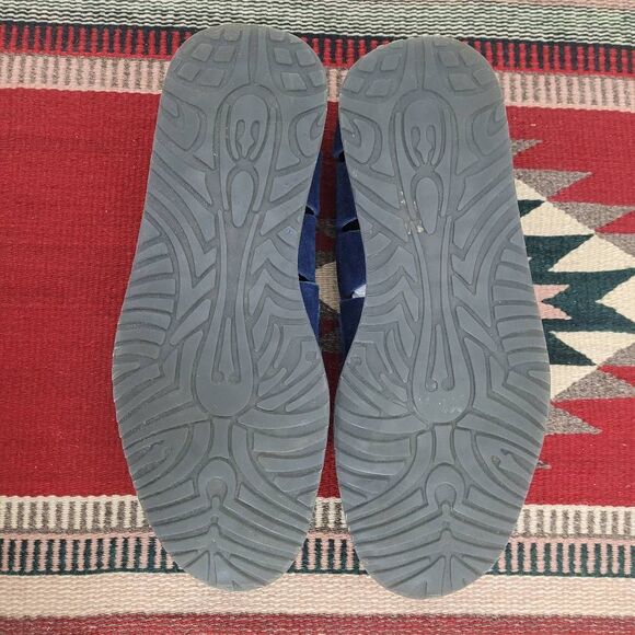 Saks Fifth Avenue Brewster Loafers Driving Shoe Mens 10 Blue Suede Preppy‎ Italy - Picture 8 of 9